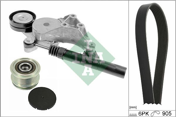 Set curea transmisie cu caneluri Schaeffler INA 529 0513 20