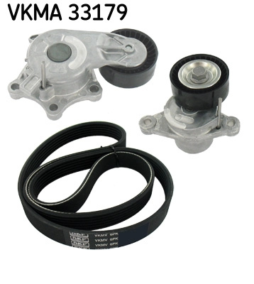 Set curea transmisie cu caneluri SKF VKMA33179 se potriveste la PEUGEOT 5008 (0U_, 0E_) 9HD (DV6C) 1560cc 114cp 84kW 2010 2011 2012 2013 2014 2015 2016 2017