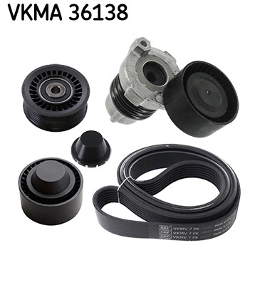 Set curea transmisie cu caneluri SKF VKMA36138 compatibil cu DACIA DUSTER Autoutilitara/SUV H5F 410 1197cc 125cp 92kW 2013 2014 2015 2016 2017 2018