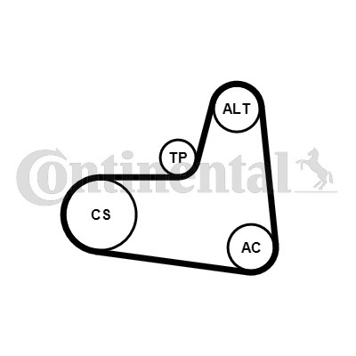 Set curea transmisie cu caneluri # Skoda Karoq 2017 2018 2019 2020 2021 2022 2023 2024 2025 # 6PK1005K1 # CONTITECH