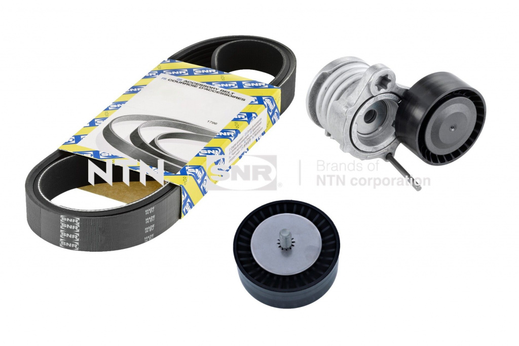 Set curea transmisie cu caneluri SNR KA850.06 pentru masina BMW 3 (E90) M47 D20 (204D4) 1995cc 122cp 90kW 2004 2005 2006 2007 2008 2009 2010 2011