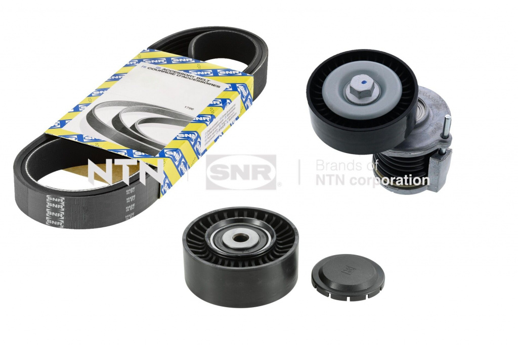 Set curea transmisie cu caneluri SNR KA857.42 se potriveste la VW TRANSPORTER T5 platou / sasiu (7JD, 7JE, 7JL, 7JY, 7JZ, 7FD, CAAB 1968cc 102cp 75kW 2009 2010 2011 2012 2013 2014 2015