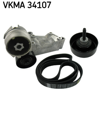 Set curea transmisie cu caneluri (VKMA 34107 VKMA34107 SKF) FORD FOCUS|TOURNEO CONNECT, TRANSIT CONNECT|TRANSIT CONNECT