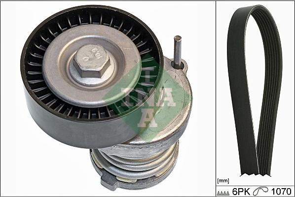 Set curea transmisie cu caneluri VW CADDY II (9K9A), Box/MPV, 11.1995 - 01.2004 INA 529 0084 10