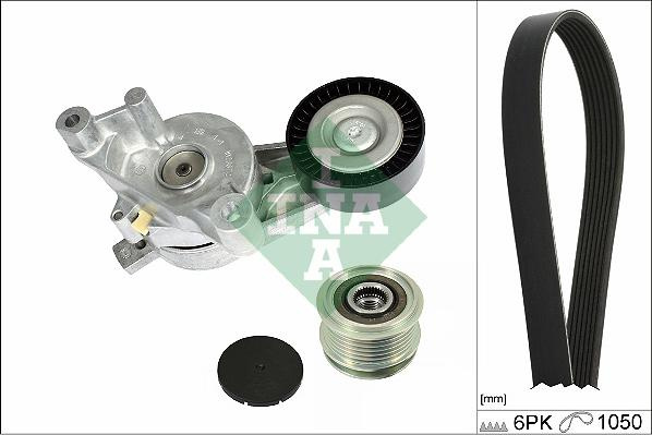 Set curea transmisie cu caneluri VW CADDY III (2KA, 2KH, 2CA, 2CH), Box/MPV, 03.2004 - 05.2015 INA 529 0468 20