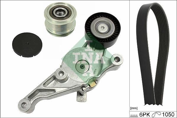 Set curea transmisie cu caneluri VW EOS (1F7, 1F8), Сabrioletă, 03.2006 - 08.2015 INA 529 0469 20