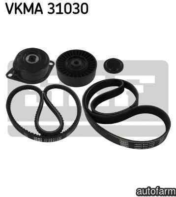 Set curea transmisie cu caneluri VW GOLF III Cabriolet 1E7 SKF VKMA 31030