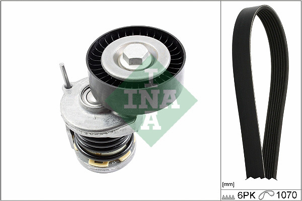 Set curea transmisie cu caneluri # Vw Jetta 2010 2011 2012 2013 2014 # 529047510 # INA