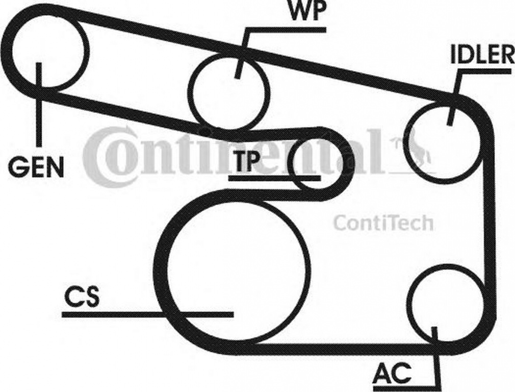 Set Curea transmisie OPEL ZAFIRA A F75 CONTITECH 6