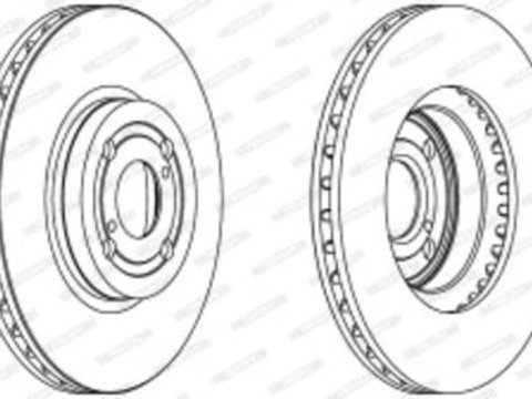 Set discuri de frana (2 buc.) fata Dreapta/Stanga FIAT 500X JEEP COMPASS RENEGADE 1.0-2.4 07.14-