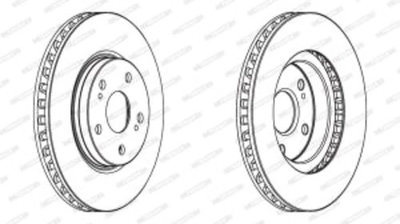 Set discuri de frana fata Dreapta/Stanga LEXUS IS 