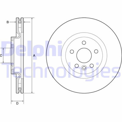 Set discuri frana fata DELPHI, Land Rover Discover