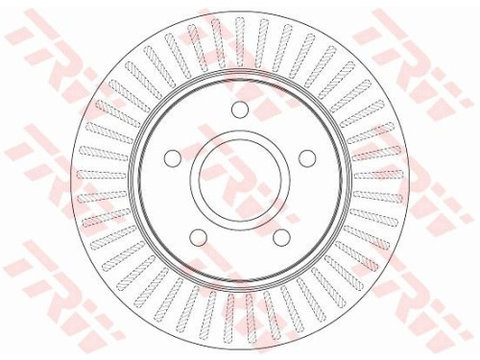 Set discuri frana fata TRW, Chrysler Grand Voyager V (Rt), 10.2007-, Dodge Journey, 06.2008-, Fiat Freemont (345 ), 08.2011-, Fata, puntea fata