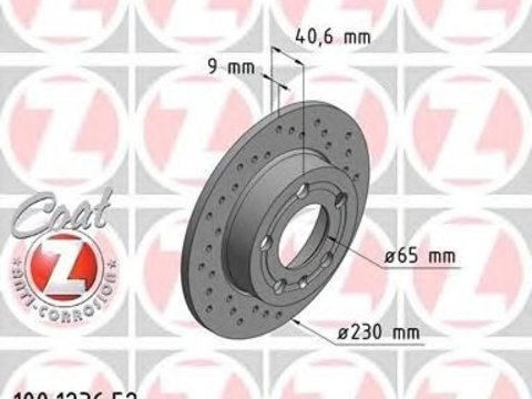 Set discuri frana spate zimmermann pt audi,seat,skoda,vw