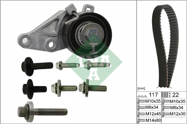 Set distributie curea INA FORD FIESTA Caseta/ Hatc