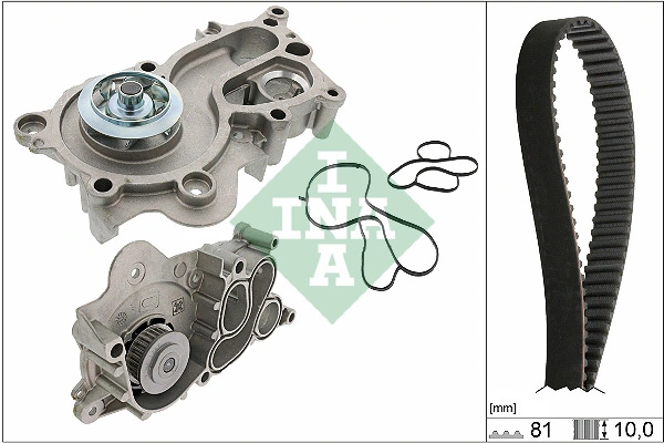 Set distributie curea si pompa apa INA AUDI A1 (8X1, 8XK) 2015-2018 - 530 0744 30