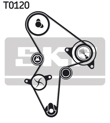 Set distributie curea si pompa apa SKF PEUGEOT 106 Van II Caseta/ Hatchback (1S_) 1996-2001 - VKMC 03121