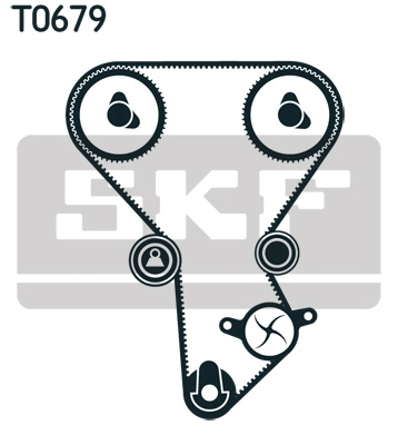Set distributie curea SKF MITSUBISHI PAJERO PININ I (H6_W, H7_W) 2000-2007 - VKMA 95677