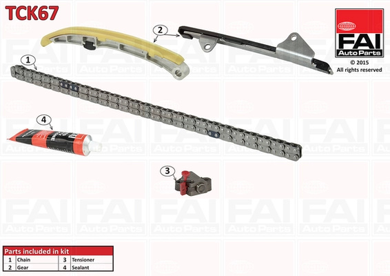 Set distributie lant deasupra FAI AutoParts TOYOTA AURIS (_E18_) 2012-2018 - TCK67