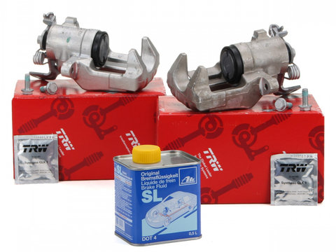 Set Etrier Frana Spate Dreapta+Stanga Trw Audi A3 8P 2003-2013 BHN318+BHN317+Lichid Frana Ate Dot 4 SL 0.5L 03.9901-5801.2