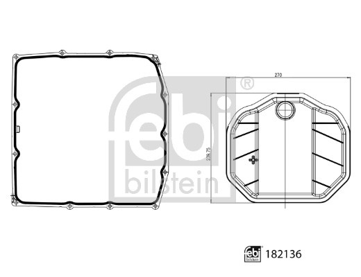 Set filtre hidraulice, cutie e vit.automata (182136 FEBI BILSTEIN) PORSCHE PANAMERA