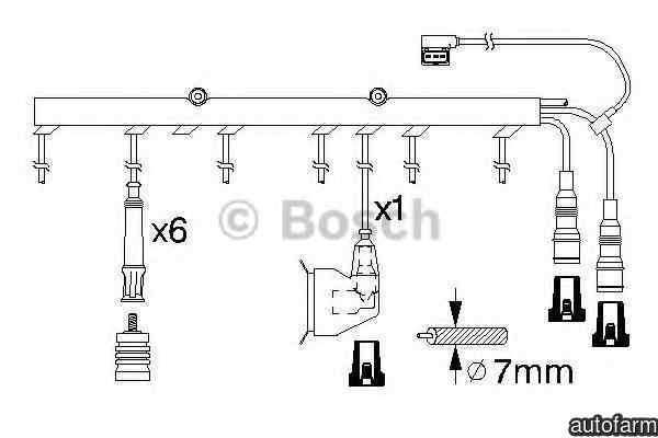 Set fise bujii BMW 3 Cabriolet E30 BOSCH 0 986 356