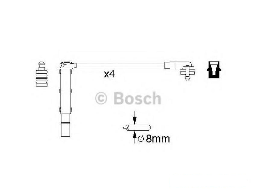 Set fise bujii ORION Mk III (GAL) 1990-1996, ORION Mk II (AFF) 1985-1990, Ford FIESTA Mk III (GFJ) 1989-1997