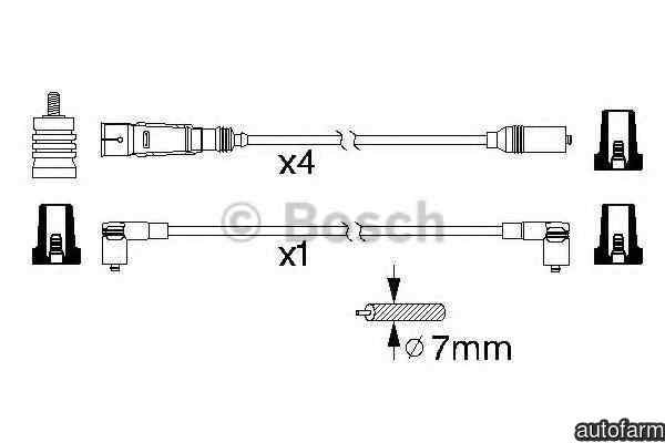 Set fise bujii VW CADDY II caroserie 9K9A BOSCH 0 986 356 338