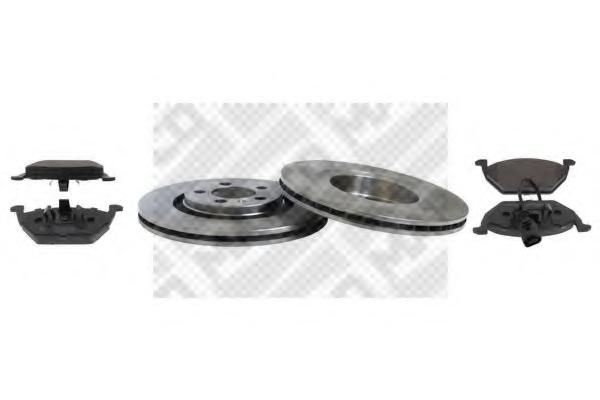 Set frana, frana disc AUDI A3 (8L1), SKODA OCTAVIA (1U2), VW GOLF Mk IV (1J1) - MAPCO 47857