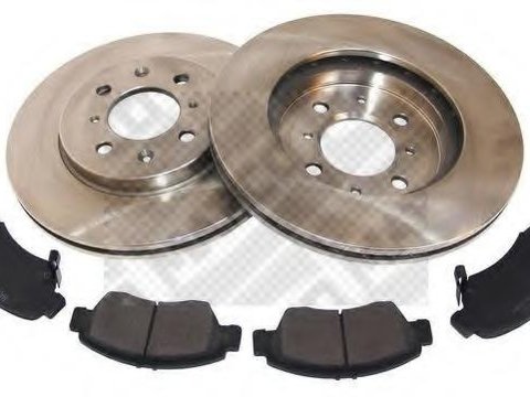 Set frana, frana disc HONDA FIT II (GD), HONDA FIT III (GE), HONDA CITY limuzina (GM) - MAPCO 47522