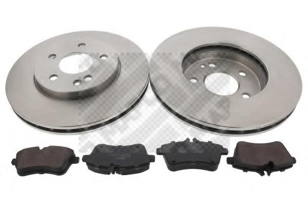 Set frana, frana disc MERCEDES-BENZ A-CLASS (W169), MERCEDES-BENZ B-CLASS (W245) - MAPCO 47812