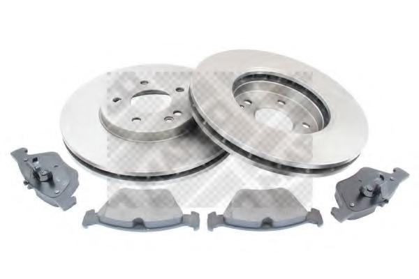 Set frana, frana disc MERCEDES-BENZ E-CLASS limuzina (W210), MERCEDES-BENZ E-CLASS Break (S210), MERCEDES-BENZ SLK (R170) - MAPCO 47808