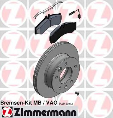 Set frana, frana disc MERCEDES SPRINTER 3,5-t bus (906) (2006 - 2016) ZIMMERMANN 640.4312.00 piesa NOUA