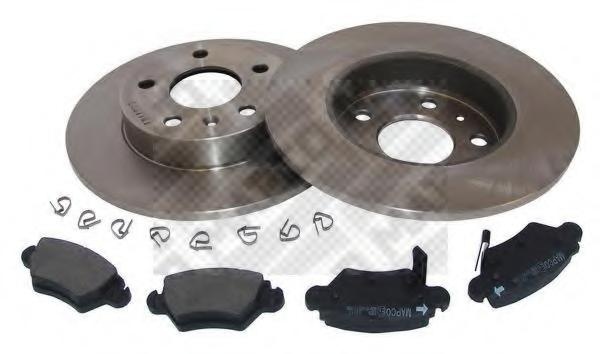 Set frana, frana disc OPEL ASTRA G hatchback (F48_, F08_), OPEL ASTRA G combi (F35_), OPEL ASTRA G limuzina (F69_) - MAPCO 47678