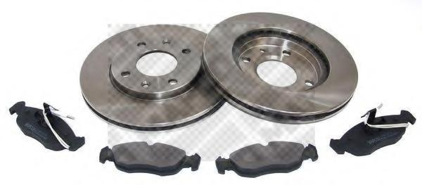 Set frana, frana disc PEUGEOT 106 (1A, 1C), PEUGEOT 306 hatchback (7A, 7C, N3, N5), PEUGEOT 306 Cabriolet (7D, N3, N5) - MAPCO 47454