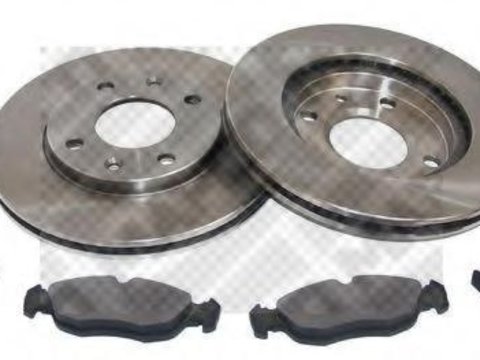 Set frana, frana disc PEUGEOT 106 (1A, 1C), PEUGEOT 306 hatchback (7A, 7C, N3, N5), PEUGEOT 306 Cabriolet (7D, N3, N5) - MAPCO 47454