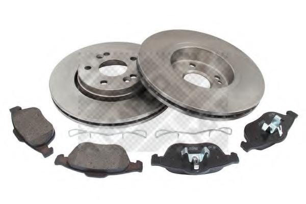 Set frana, frana disc RENAULT LAGUNA II (BG0/1_), RENAULT LAGUNA II Sport Tourer (KG0/1_) - MAPCO 47165