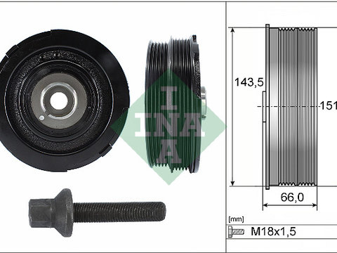 Set fulie, arbore cotit (544006920 INA) BMW