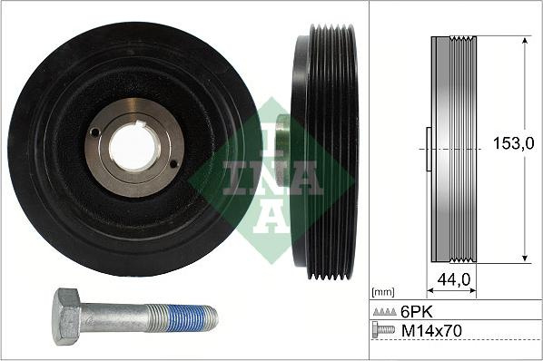 Set fulie. arbore cotit Crankshaft pulley CITROEN 