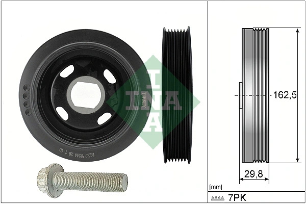 Set fulie arbore cotit INA RENAULT MEGANE CC (EZ0/1_) 2011-2015 - 544 0179 20