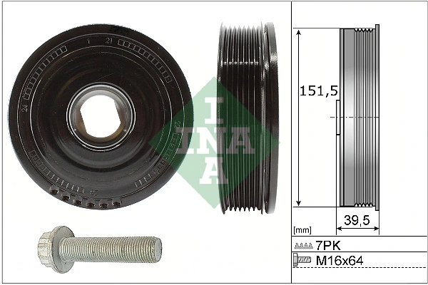 Set fulie arbore cotit INA RENAULT TRAFIC III platou / sasiu (EG_) 2014-2020 - 544 0177 20