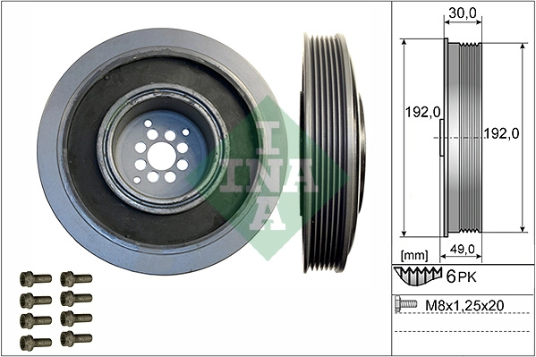 Set fulie, arbore cotit Schaeffler INA 544010220 se potriveste la VW TOUAREG (7LA, 7L6, 7L7) 2004 2005 2006 2007 2008 2009 2010