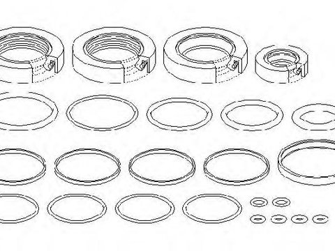 Set garnituri, caracsa directie BMW 3 Compact (E36), BMW 3 limuzina (E36), BMW 3 cupe (E36) - TOPRAN 501 448