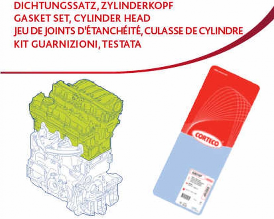 Set garnituri chiulasa BMW 5 Touring E61 CORTECO 417286P