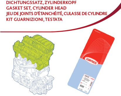 Set garnituri chiulasa # Dacia Logan 2009 2010 2011 2012 2013 2014 2015 2016 2017 2018 2019 2020 2021 2022 2023 2024 2025 # 417748P # CORTECO