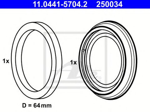 Set garnituri, Etrier frana AUDI A6 (4F2, C6) (2004 - 2011) ATE 11.0441-5704.2