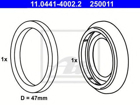 Set garnituri, Etrier frana BMW Z3 cupe (E36) (1997 - 2003) ATE 11.0441-4002.2