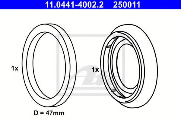 Set garnituri, Etrier frana BMW Z4 cupe (E86) (2006 - 2009) ATE 11.0441-4002.2