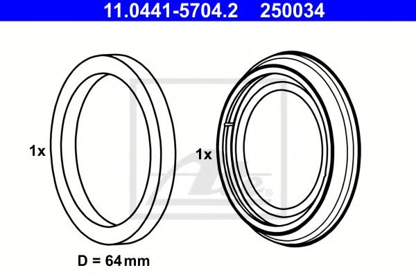 Set garnituri, Etrier frana OPEL MERIVA B (2010 - 2016) ATE 11.0441-5704.2 piesa NOUA