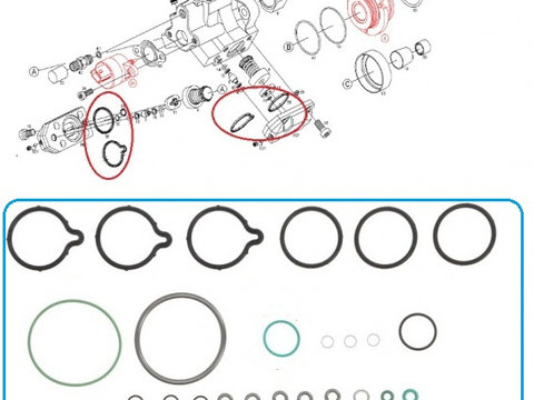 Set garnituri pompa injectie (CR) Bosch coduri : 0 445 010 XXX sau 0 445 020 XXX